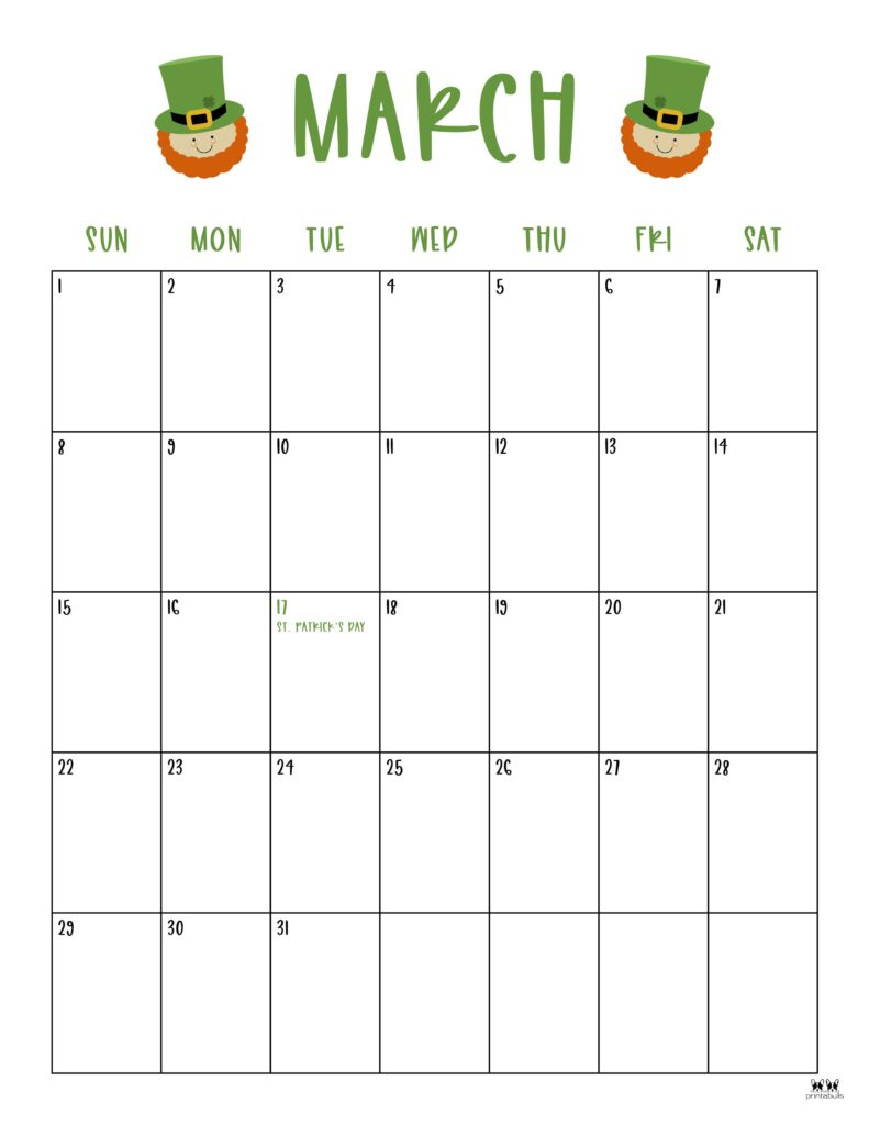 March 2026 Calendars - 150 Free Printables | Printabulls pertaining to March 2026 Calendar Printabulls