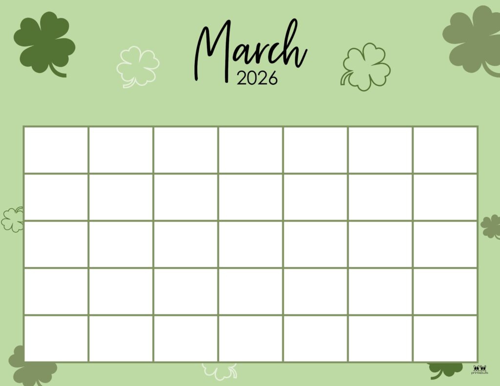 March 2026 Calendars - 150 Free Printables | Printabulls regarding March Calendar 2026 Printable Free Download
