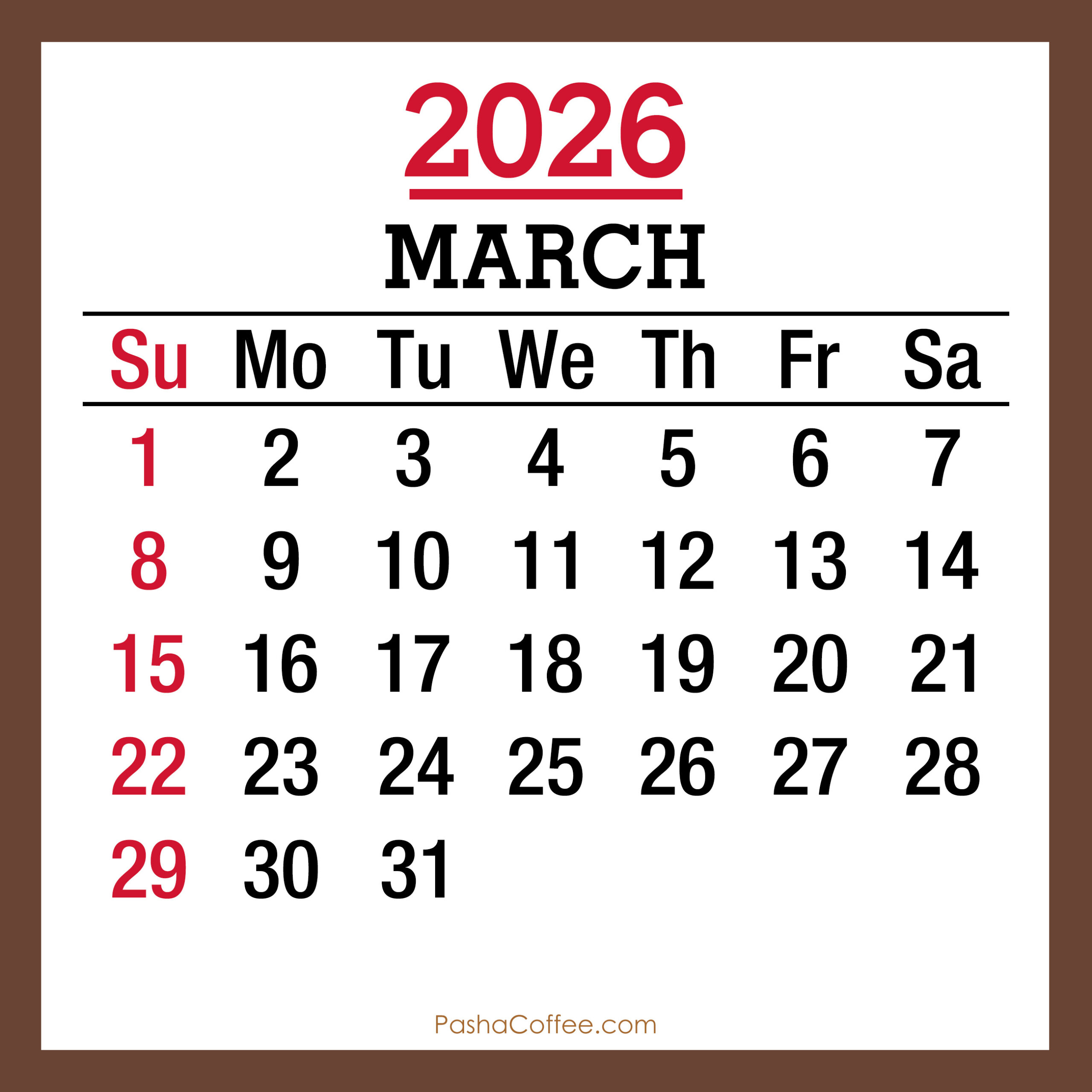 March 2026 Monthly Calendar With Canada Holidays, Printable Free for March Calendar 2026 Canada