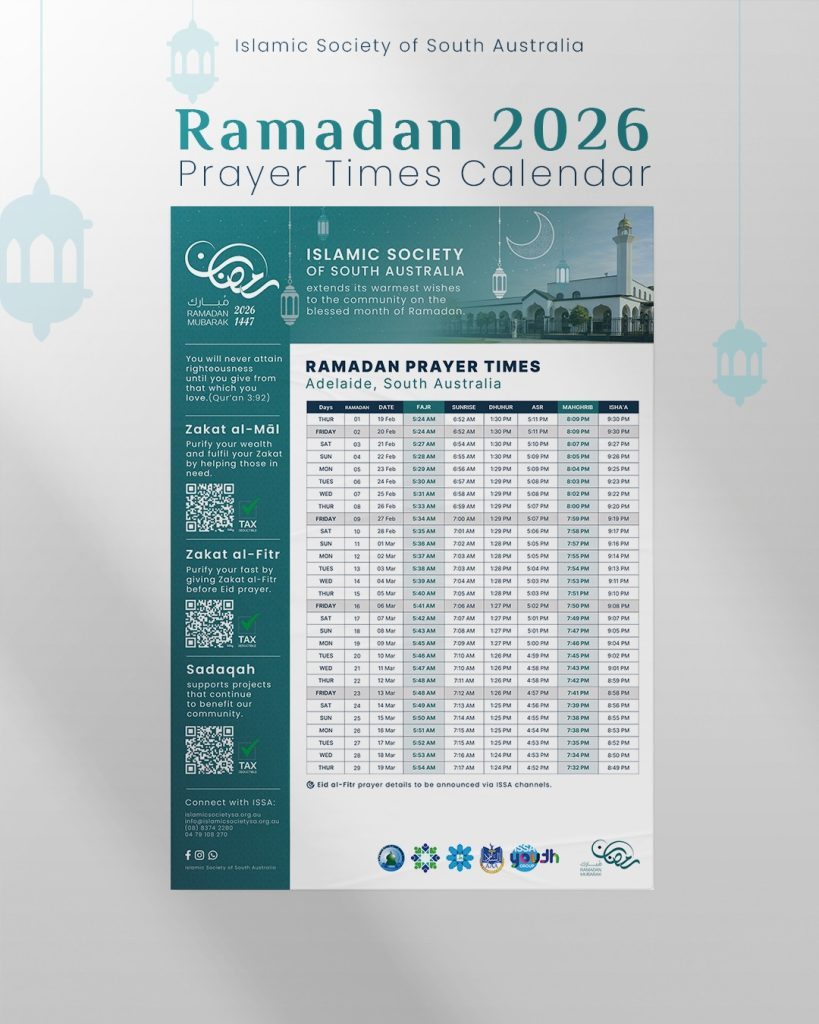 Ramadan 2026 Calender - Islamic Society Of South Australia in Ramadan Calendar 2026 Us