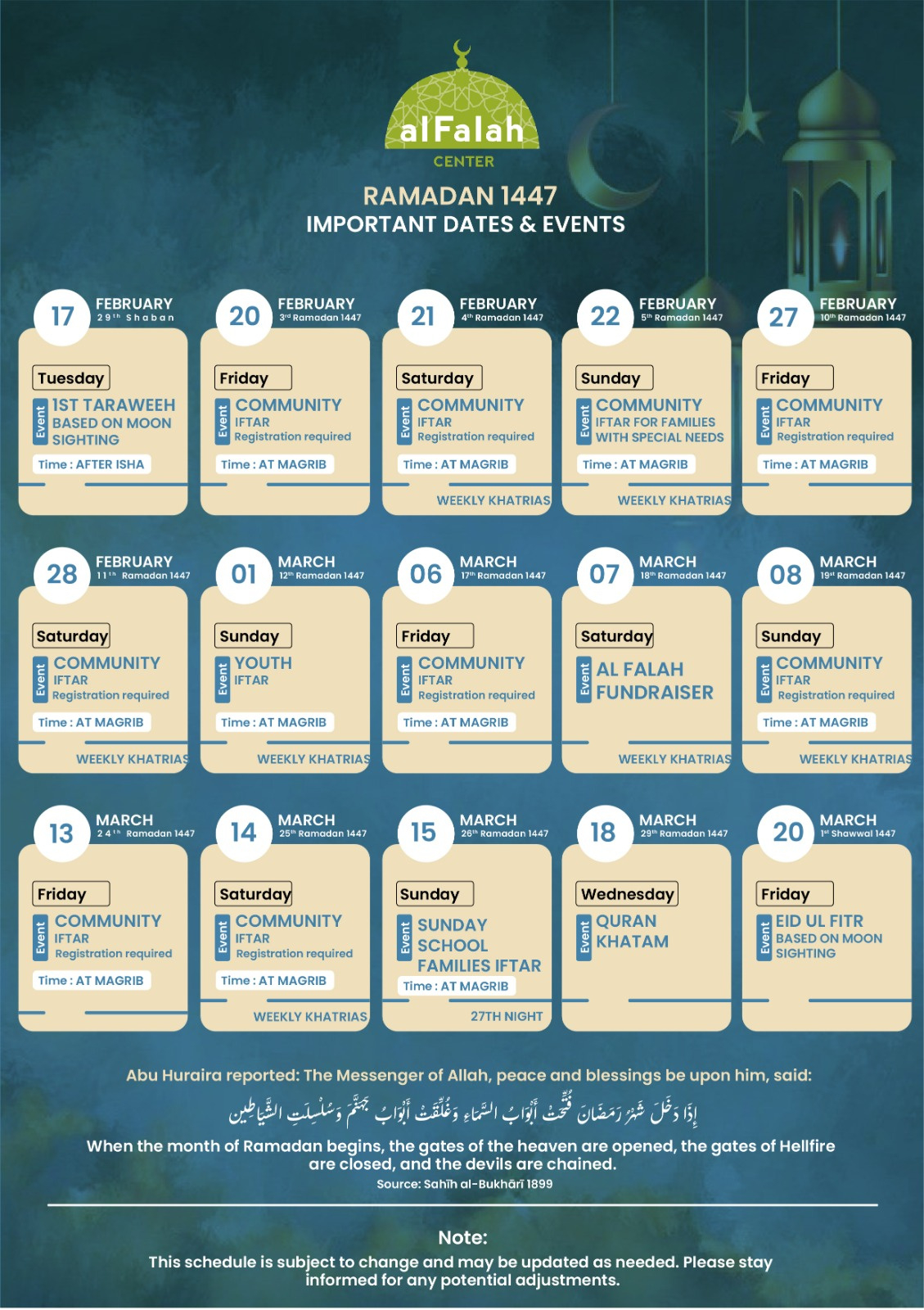 Ramadan – Al Falah Center intended for Ramadan 2026 Calendar Nj