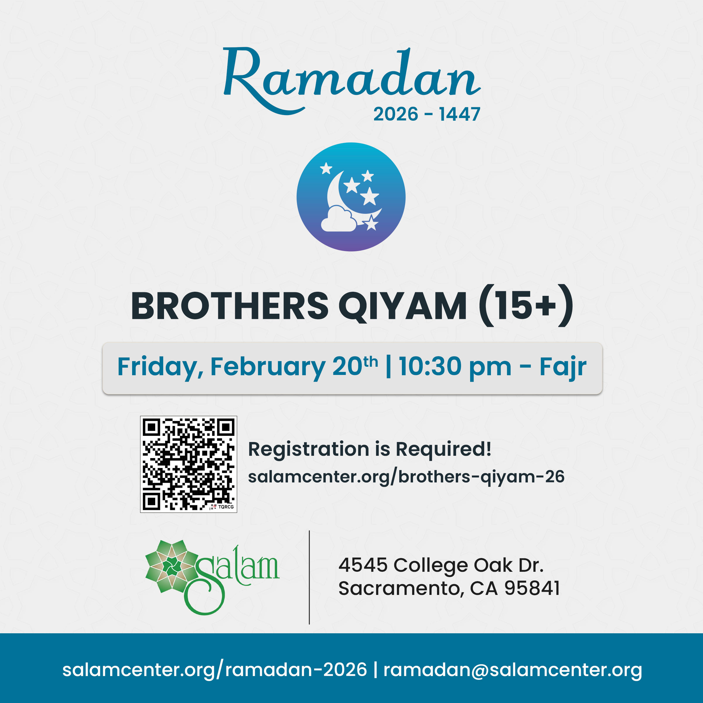 Ramadan And Eid | 2026 - 1447 - Salam Islamic Center within Ramadan Calendar 2026 Dublin Ca