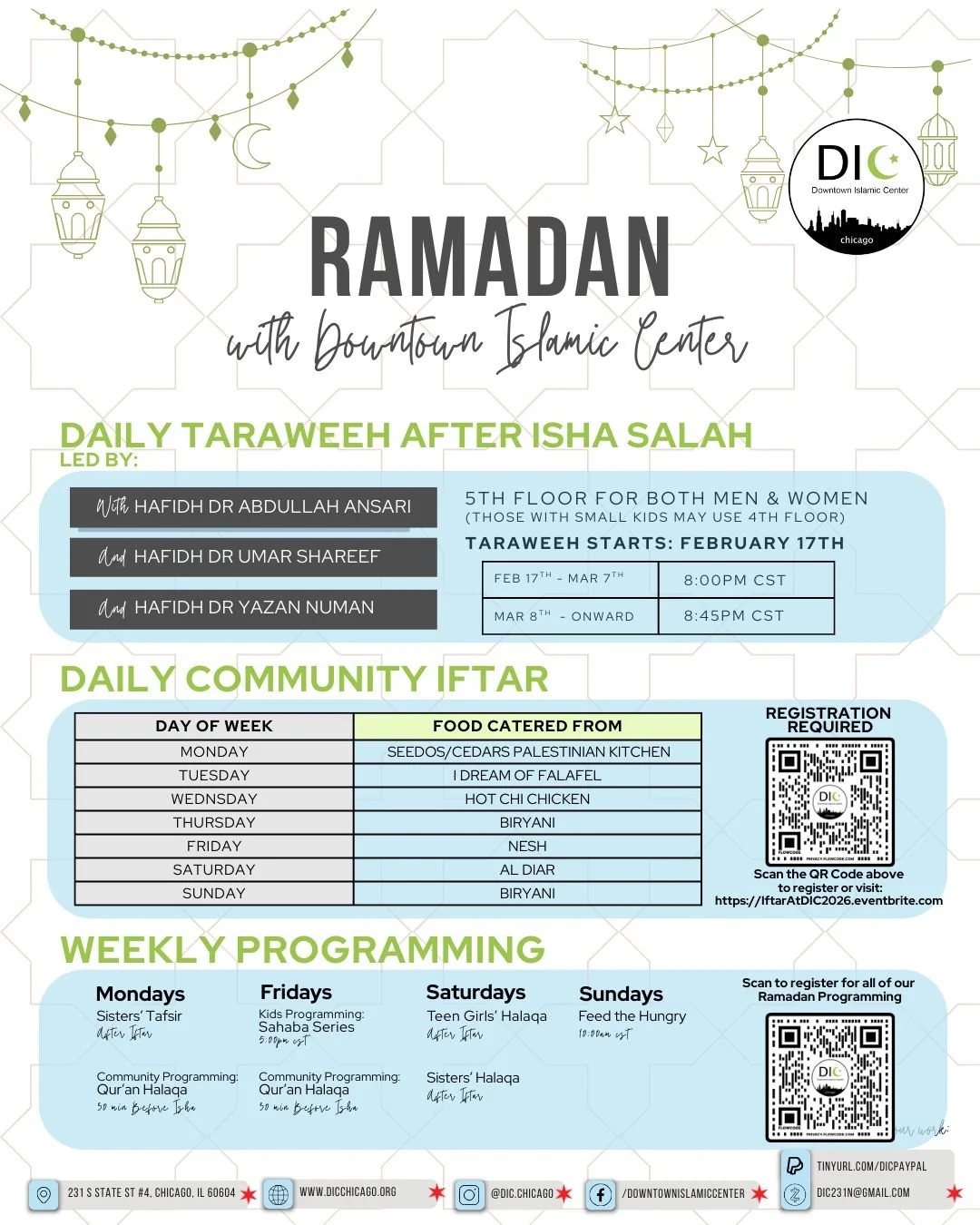 Ramadan — Downtown Islamic Center Of Chicago for Ramadan Calendar Chicago 2026