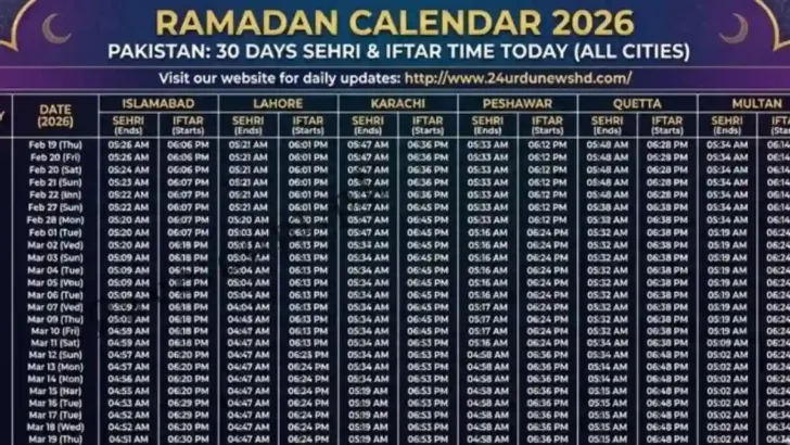 New York Ramadan Calendar 2026